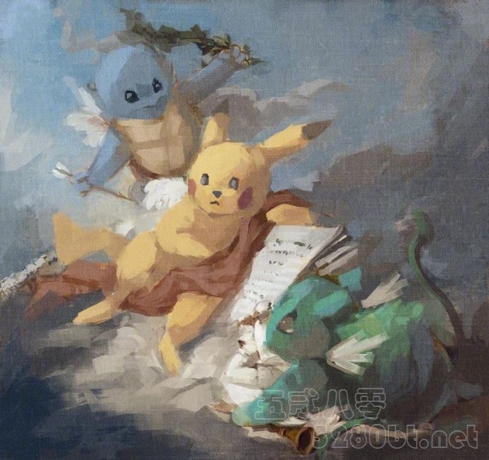 宝可梦皮卡丘油画版实在太可爱了 都来看看吧预览图